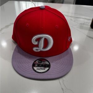 New Era Los Angeles Dodgers SnapBack 9Fifty Red Lavender Hat New With Tags